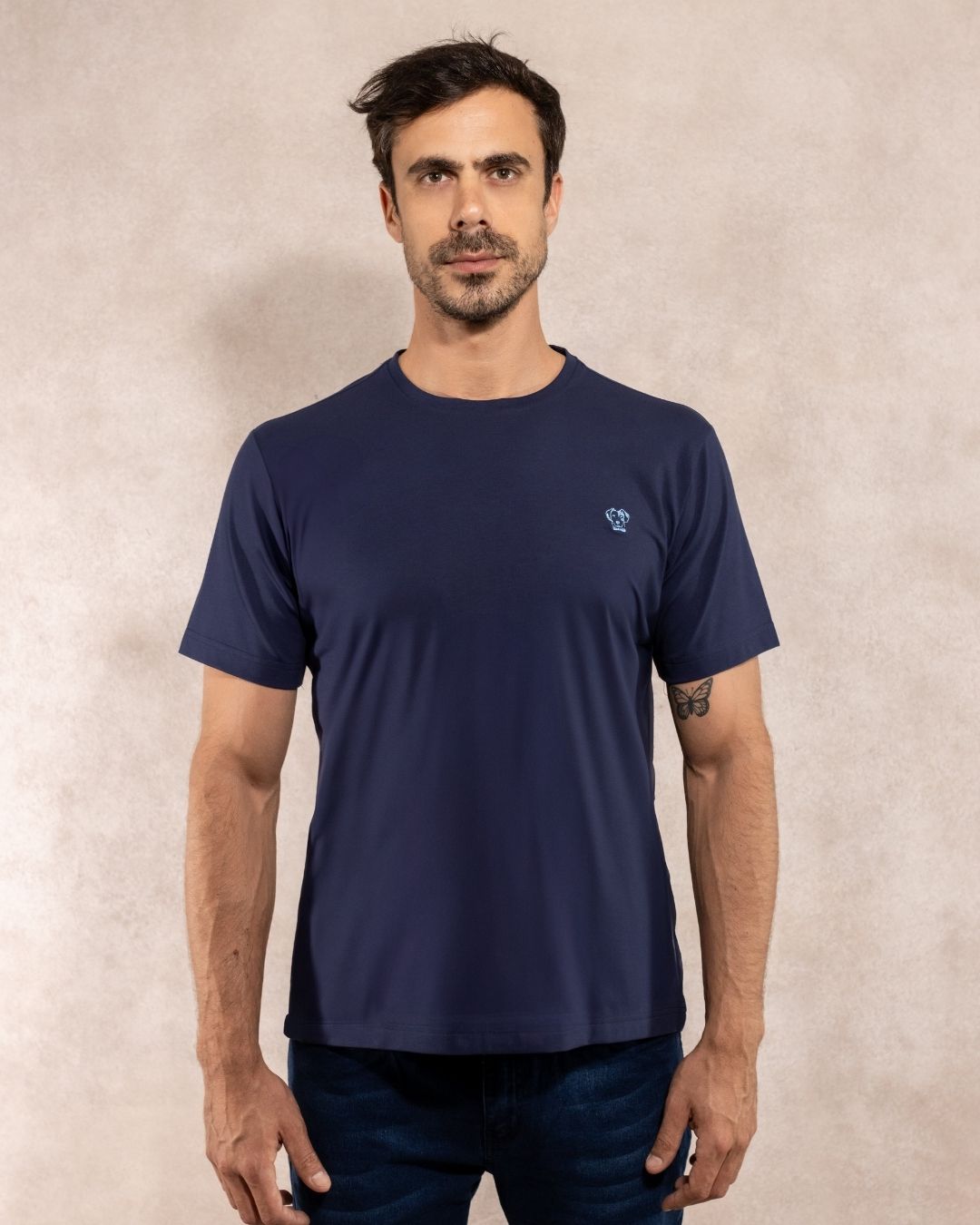 Franelas Antimanchas Azul Navy  - Talla Regular