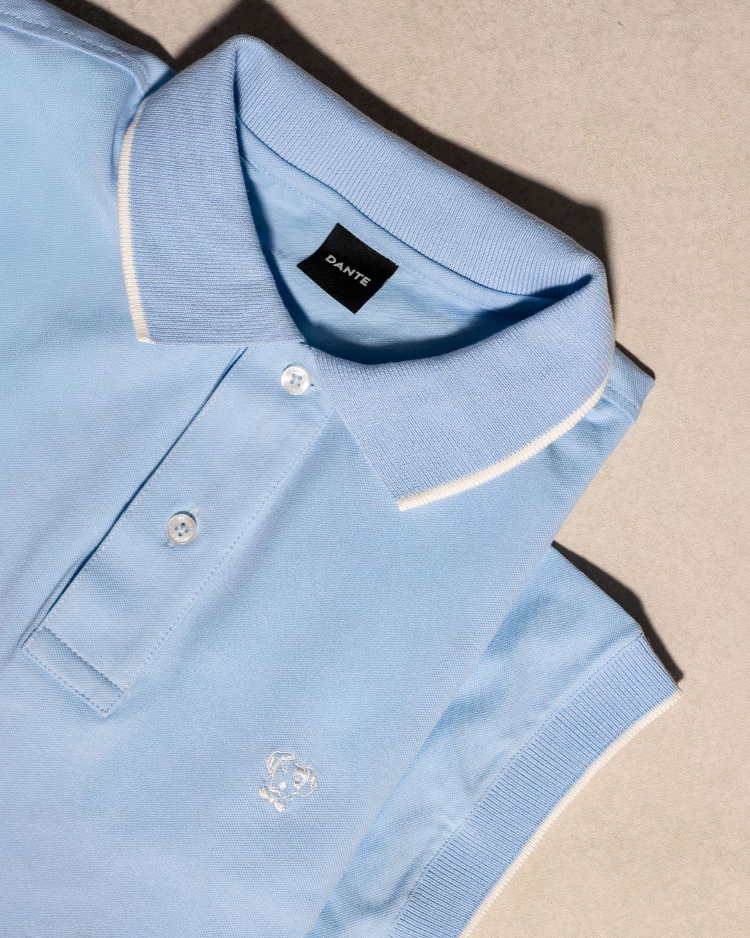 Polo Antimancha Baby Blue