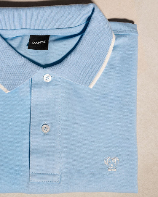 Polo Antimancha Baby Blue